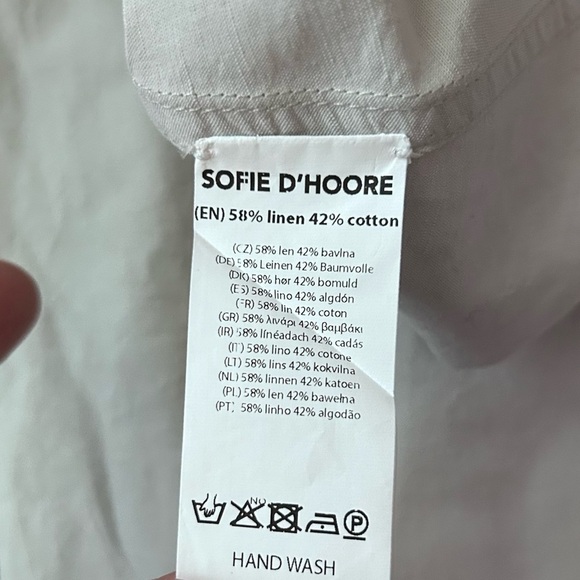 Sofie D’Hoore Ducie Linen Blend Midi Dress in Calcium Sz 40 Large - Picture 13 of 13